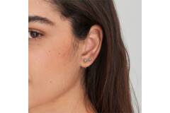  Into The Blue - Oorstekers - Zilver / 14kt GP - Turkoois - 3cm